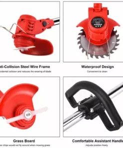 SUPERSELLER Motofaucheuse Tondeuse à Gazon électrique 12V Tondeuse à Gazon Portable Rechargeable à Usage Domestique Tondeuse à Gazon Portable Sans Fil Pour élagage/tonte De Cour De Jardin, Prise UE Et 1 Batterie Au Lithium - Prise UE Et 1 Batterie Au Lithium -Débroussailleuse Soldes Magasin 54324719 3