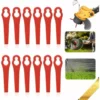 Lames En Plastique De Rechange,100 Pièces Lames De Coupe En Plastique Lame De Tondeuse En Plastique Débroussailleuse à Couteau En Plastique, Pour Jardin Et Pelouse Coupe Bordures，Starlight -Débroussailleuse Soldes Magasin 54459869 1