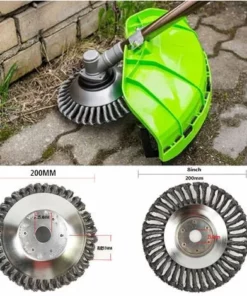 DECKON 4 Pièces Coupe-herbe Débroussailleuse De 200 Mm De Diamètre Brosse Métallique Débroussailleuse Peut éliminer Efficacement Les Mauvaises Herbes Et Avec Adaptateurs