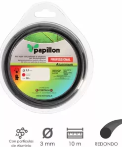 AFT Débroussailleuse Fil Nylon Et Aluminium Ronde Professionnelle Ø 3.0 Mm. Rouler 10 Mètres. Fil De Nylon Couper L'herbe, Le Jardi