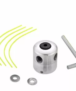 Tête De Débroussailleuse Universelle Aluminium Fils Tête Coupe-bordure Tête Double Fil Bobine Tête Fil Nylon Pour Tondeuse, 1 Têtes De Fil + 4 Fils，Fontainebleau