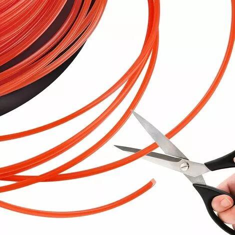 Fil De Rechange Pour Coupe-bordure, En Nylon,4 Pans, Diamètre 2,4 Mm, Longueur 100 M, Rouge,Fontainebleau 5 Fil De Rechange Pour Coupe-bordure, En Nylon,4 Pans, Diamètre 2,4 Mm, Longueur 100 M, Rouge,Fontainebleau – Image 3