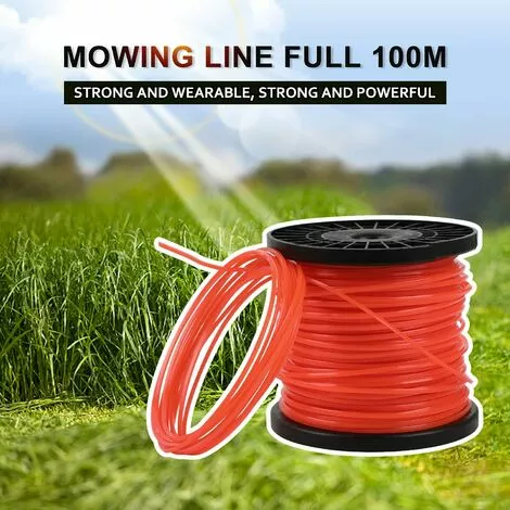 Fil De Rechange Pour Coupe-bordure, En Nylon,4 Pans, Diamètre 2,4 Mm, Longueur 100 M, Rouge,Fontainebleau 7 Fil De Rechange Pour Coupe-bordure, En Nylon,4 Pans, Diamètre 2,4 Mm, Longueur 100 M, Rouge,Fontainebleau – Image 5