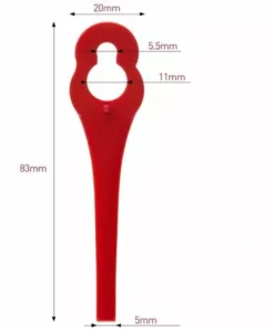Lot De 50 Lames De Rechange Compatibles Avec Florabest Coupe Bordure LIDL FRTA 20 A1,FAT 18B2, FAT 18B3, Accessoire Pour Débroussailleuse Fontainebleau 50Pcs Rouge -Débroussailleuse Soldes Magasin 55567533 2