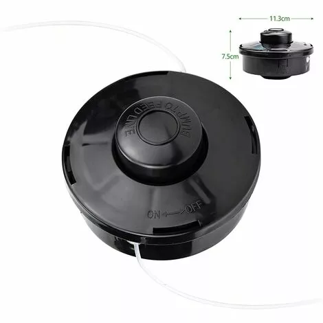 SUPERMARKET Lot De 2 Tête De Débroussailleuse Universelle Nylon Bobine De Rechange De Tondeuse Débroussailleuse Tête De Coupe M10 X 1,25 Pour Débroussailleuse Thermique à Essencem,Superma,noir 4 SUPERMARKET Lot De 2 Tête De Débroussailleuse Universelle Nylon Bobine De Rechange De Tondeuse Débroussailleuse Tête De Coupe M10 X 1,25 Pour Débroussailleuse Thermique à Essencem,Superma,noir – Image 2