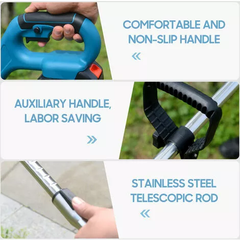 ASUPERMALL 21V 1500mAh Tondeuse à Gazon Sans Fil à Main Télescopique, Coupe-herbe Multifonction Au Lithium, Débroussailleuse électrique, Avec Lame En Plastique, Lame De Scie Circulaire, 2 Batteries - 2 Batteries 5 ASUPERMALL 21V 1500mAh Tondeuse à Gazon Sans Fil à Main Télescopique, Coupe-herbe Multifonction Au Lithium, Débroussailleuse électrique, Avec Lame En Plastique, Lame De Scie Circulaire, 2 Batteries - 2 Batteries – Image 3