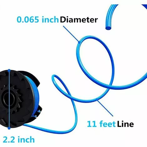 HKLFFJA 8 Paquets Bobine De Rechange Pour Coupe-bordure De Ligne 0,065 Pouce Pour Ryobi 18v 24v 40v, Compatible Avec Ryobi One + AC14RL3A, Coupe-fil Sans Fil Line 11ft, 6 Bobines + 2 Capuchons De Coupe 6 HKLFFJA 8 Paquets Bobine De Rechange Pour Coupe-bordure De Ligne 0,065 Pouce Pour Ryobi 18v 24v 40v, Compatible Avec Ryobi One + AC14RL3A, Coupe-fil Sans Fil Line 11ft, 6 Bobines + 2 Capuchons De Coupe – Image 4