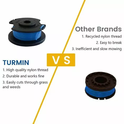 HKLFFJA 10 Paquets Bobine De Rechange Pour Coupe-bordure De Ligne 0,065 Pouce Pour Ryobi 18v 24v 40v, Compatible Avec Ryobi One + AC14RL3A, Coupe-fil Sans Fil Line 11ft, 8 Bobines + 2 Capuchons De Coupe 5 HKLFFJA 10 Paquets Bobine De Rechange Pour Coupe-bordure De Ligne 0,065 Pouce Pour Ryobi 18v 24v 40v, Compatible Avec Ryobi One + AC14RL3A, Coupe-fil Sans Fil Line 11ft, 8 Bobines + 2 Capuchons De Coupe – Image 3