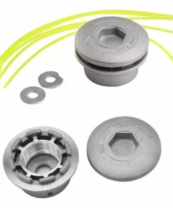 BARES 2PCS Tête De Débroussailleuse Aluminium Tête De Coupe Herbe Universelle Pour Accessoires De Tondeuse à Gazon