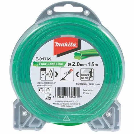 Fil Nylon Trèfle Torsadé MAKITA 2 Mm X 15 M - E-01769 3 Fil Nylon Trèfle Torsadé MAKITA 2 Mm X 15 M - E-01769
