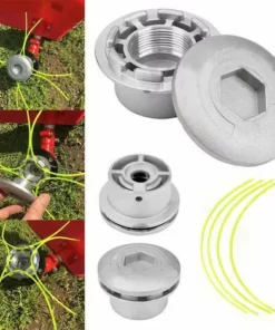 FR-LIFE Aluminium Fils Tête Coupe-Bordure,BR-Vie Tête De Débroussailleuse Universelle Accessoire De Débroussailleuse Avec 4 Lignes Pour Tondeuse à Gazon, 72 X 44.5 Mm -Débroussailleuse Soldes Magasin 56073779 4