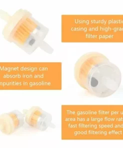 DECKON Filtre A Essence, 20 Pcs Filtre à Carburant Moto Sont Utilisés Pour Éliminer Les Impuretés Dans L'essence, Carburant Rapide De Filtre à Essence Convient Aux Motos Tondeuses à Gazon Tracteurs à Gazon -Débroussailleuse Soldes Magasin 56106308 4