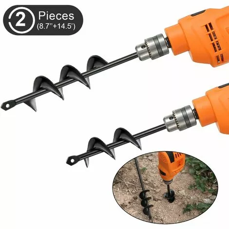 LUCKY-88 Outils De Jardin Foret Au Sol En Alliage Foret à Tarière Pour Plantes De Jardin 2PCS (4X22+5X37) 4 LUCKY-88 Outils De Jardin Foret Au Sol En Alliage Foret à Tarière Pour Plantes De Jardin 2PCS (4X22+5X37) – Image 2