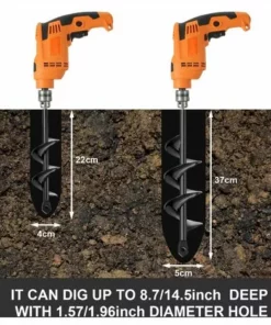 LUCKY-88 Outils De Jardin Foret Au Sol En Alliage Foret à Tarière Pour Plantes De Jardin 2PCS (4X22+5X37) 11 LUCKY-88 Outils De Jardin Foret Au Sol En Alliage Foret à Tarière Pour Plantes De Jardin 2PCS (4X22+5X37) -Débroussailleuse Soldes Magasin 56330768 5