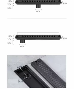 LUCKY-88 Accessoires Pour évier De Cuisine Siphon De Sol Rectangulaire Noir Siphon De Sol Long En Acier Inoxydable 304 Trou De Vidange Latéral (20 Cm De Long) 11 LUCKY-88 Accessoires Pour évier De Cuisine Siphon De Sol Rectangulaire Noir Siphon De Sol Long En Acier Inoxydable 304 Trou De Vidange Latéral (20 Cm De Long) -Débroussailleuse Soldes Magasin 56332500 5