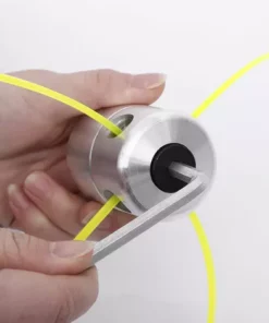 ZHUOXUAN Tête De Débroussailleuse Universelle Aluminium Fils Tête Coupe-bordure Tête Double Fil Bobine Tête Fil Nylon Pour Tondeuse, 1 Têtes De Fil + 4 Fils -Débroussailleuse Soldes Magasin 56697578 4