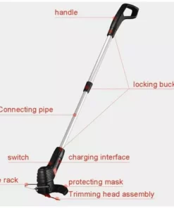 MACARON Débroussailleuse Électrique Sans Fil,Coupe Bordure Sans Fil Avec Lame,Outillage De Jardin Motorisé,Coupe Gazon Batterie Dans Jardin,avec Un Poteautélescopique,pour Pelouses La Coupe De Jardin LO-Ron -Débroussailleuse Soldes Magasin 56773494 2