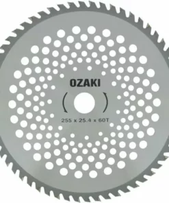 OUTDOOR POWER SPORT Lame Débroussailleuse 60 DENTS POINTES CARBURE - Ø 255 Mm, Alésage 25,4 Mm, épaisseur 1,4 Mm - UNIVERSELLE -Débroussailleuse Soldes Magasin 56994521 2