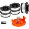 HKLFFJA Liuer 6PCS Bobine De Remplacement à Alimentation Automatique, Compris 5 Paquets Bobines De Remplacement Et 1 Paquet Capuchon Compatible Avec Black Et Decker Af-100(1.65mm*45m) -Débroussailleuse Soldes Magasin 57121631 1