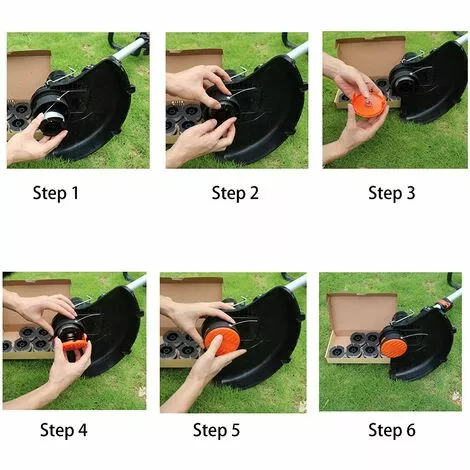 HKLFFJA Black + Decker Bobines De Fil Reflex Bobine Fil DéBroussailleuse Bobine Reflex Transparent 6 Bobines 1 Couvercle De Bobine 1 Ressort 7 HKLFFJA Black + Decker Bobines De Fil Reflex Bobine Fil DéBroussailleuse Bobine Reflex Transparent 6 Bobines 1 Couvercle De Bobine 1 Ressort – Image 5