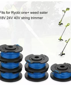 HKLFFJA 8 Pièces Bobine De Rechange Pour Débroussailleuse,Compatible Avec Ryobi One + AC14RL3A-18V 24V 40V,Coupe-fil Sans Fil Line 11ft,6 Bobines + 2 Capuchons De Coupe -Débroussailleuse Soldes Magasin 57121677 2