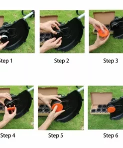 HKLFFJA Black + Decker Bobines De Fil Reflex Bobine Fil DéBroussailleuse Bobine Reflex Transparent 6 Bobines 1 Couvercle De Bobine 1 Ressort -Débroussailleuse Soldes Magasin 57121762 5