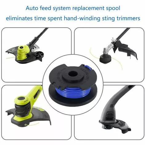 HKLFFJA Bobine De Fil De Rechange Pour Débroussailleuse Ryobi One+ AC14RL3A 18 V, 24 V, 40 V, Bobine De Rechange Pour Coupe-bordure De Ligne 1.65 Mm, 11ft Pour Débroussailleuse (8 Bobines + 2 Bouchons) 5 HKLFFJA Bobine De Fil De Rechange Pour Débroussailleuse Ryobi One+ AC14RL3A 18 V, 24 V, 40 V, Bobine De Rechange Pour Coupe-bordure De Ligne 1.65 Mm, 11ft Pour Débroussailleuse (8 Bobines + 2 Bouchons) – Image 3