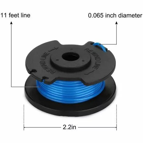 HKLFFJA Bobine De Fil De Rechange Pour Débroussailleuse Ryobi One+ AC14RL3A 18 V, 24 V, 40 V, Bobine De Rechange Pour Coupe-bordure De Ligne 1.65 Mm, 11ft Pour Débroussailleuse (8 Bobines + 2 Bouchons) 6 HKLFFJA Bobine De Fil De Rechange Pour Débroussailleuse Ryobi One+ AC14RL3A 18 V, 24 V, 40 V, Bobine De Rechange Pour Coupe-bordure De Ligne 1.65 Mm, 11ft Pour Débroussailleuse (8 Bobines + 2 Bouchons) – Image 4