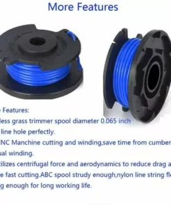 HKLFFJA Bobine De Fil De Rechange Pour Débroussailleuse Ryobi One+ AC14RL3A 18 V, 24 V, 40 V, Bobine De Rechange Pour Coupe-bordure De Ligne 1.65 Mm, 11ft Pour Débroussailleuse (6 Bobines + 2 Bouchons) -Débroussailleuse Soldes Magasin 57121838 4