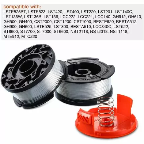 HKLFFJA Bobine De Remplacement à Alimentation Automatique, Compris 2 Paquets Bobines De Remplacement (32,8 Ft 0,065 Pouces) Et Capuchon Compatible Avec Black Et Decker Af-100 (3 Pièces) 7 HKLFFJA Bobine De Remplacement à Alimentation Automatique, Compris 2 Paquets Bobines De Remplacement (32,8 Ft 0,065 Pouces) Et Capuchon Compatible Avec Black Et Decker Af-100 (3 Pièces) – Image 5