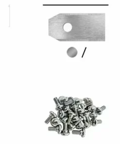 DENUOTOP Tête De Débroussailleuse 45 X Lames De Couteau En Titane Pour Toutes Les Tondeuses Robotiques Husqvarn/Automower/ Yardforce/Gardena (3g-0.75mm) Avec 45 Vis，argenté