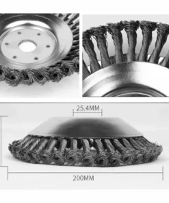 MACARON Tête Brosse Désherbage, Brosse De Roue De Fil D'acier Universel Métal Fixation De Débroussailleuse 25,4MM X 200MM(8 Pouces)LO-Ron 10 MACARON Tête Brosse Désherbage, Brosse De Roue De Fil D'acier Universel Métal Fixation De Débroussailleuse 25,4MM X 200MM(8 Pouces)LO-Ron -Débroussailleuse Soldes Magasin 57915765 4