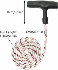 GRID COOL Starter Handle Lawn Mower Recoil Starter Rope With 3 Pieces Starter Handle Cord Mower Accessories -Débroussailleuse Soldes Magasin 58349481 2