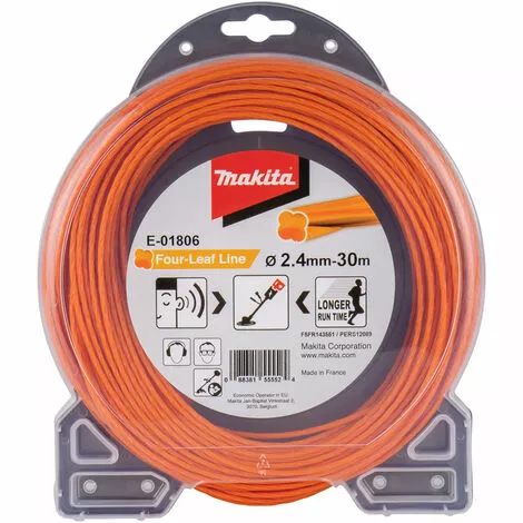 Fil Nylon MAKITA Hélicoïdal Pour Débroussailleuse à Batterie - E01806-- 3 Fil Nylon MAKITA Hélicoïdal Pour Débroussailleuse à Batterie - E01806--