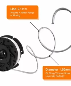 FONTAINEBLEAU Fonepro Bobine Fil Coupe Bordure Pour Black Et Decker Coupe-Bordures, 6 Bobine De Fil Debroussailleuse Avec 1 Couvercle De Bobine Et 1 Ressort -Débroussailleuse Soldes Magasin 58462871 2