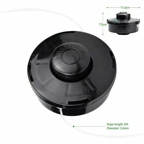 AOUGO Lot De 2 Têtes De Débroussailleuse Universelles En Nylon Pour Débroussailleuse à Essence 4 AOUGO Lot De 2 Têtes De Débroussailleuse Universelles En Nylon Pour Débroussailleuse à Essence – Image 2