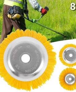 AOUGO Brosse à Mauvaises Herbes En Nylon - Brosse Ronde Universelle Pour Débroussailleuse - Outils De Jardin Durables - 200 Mm X 25,4 Mm -Débroussailleuse Soldes Magasin 58574299 2