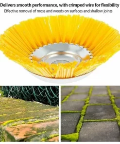 AOUGO Brosse à Mauvaises Herbes En Nylon - Brosse Ronde Universelle Pour Débroussailleuse - Outils De Jardin Durables - 200 Mm X 25,4 Mm -Débroussailleuse Soldes Magasin 58574302 2