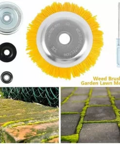 AOUGO Brosse à Mauvaises Herbes En Nylon - Brosse Ronde Universelle Pour Débroussailleuse - Outils De Jardin Durables - 200 Mm X 25,4 Mm -Débroussailleuse Soldes Magasin 58574302 3