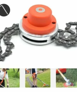 DONTODENT Chaine Tondeuse A Gazon Jardin A Tete Debroussailleuse (rouge)