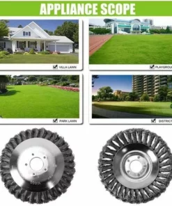 DKSFJKL Tête De Coupe Conique En Fil Métallique Noué Pour Tondeuse à Gazon, Bac De Désherbage Pour Débroussailleuse - 150 Mm -Débroussailleuse Soldes Magasin 59158587 5