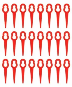 QERSTA 100 Pièces Lames De Coupe En Plastique, 76mm Lames De Tondeuse à Gazon Coupe-Herbe Pour Trim Lawn Garden Plant (Rouge)