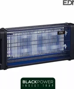 Exterminateur D'insectes électronique Professionnel 2x15w 54,2x10x26,5cm 340º Couleur Noire Edm.