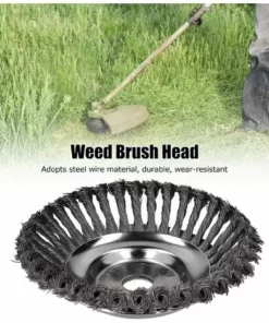 LONGZIMING A Amélioré La Tête De Brosse De Désherbage Universelle De 8 Pouces, Accessoire De Tondeuse à Gazon à Roue De Désherbage En Fil D'acier Pour Coupe-bordures, Tête De Désherbant, Tondeuse à Gazon -Débroussailleuse Soldes Magasin 59463744 5