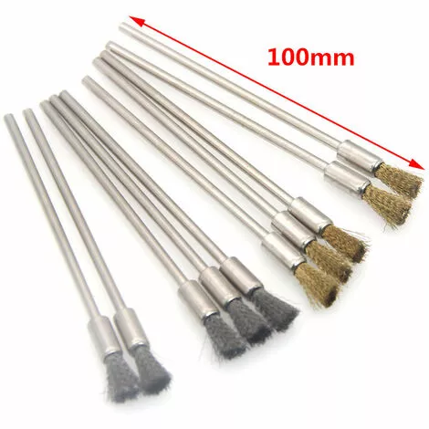 CATHERINE 10 Pcs En Acier Inoxydable Fil En Acier Nettoyage Fine Brosse Fil Brosse Stylo Enlèvement De La Peinture Compétences Rouillé Polissage Outil Rotatif Accessoires 3mm 4 CATHERINE 10 Pcs En Acier Inoxydable Fil En Acier Nettoyage Fine Brosse Fil Brosse Stylo Enlèvement De La Peinture Compétences Rouillé Polissage Outil Rotatif Accessoires 3mm – Image 2