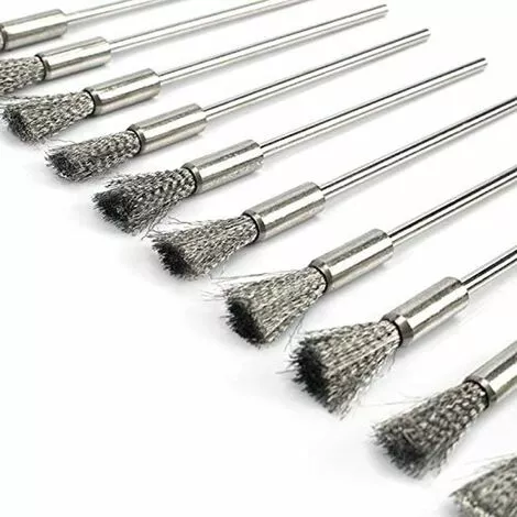 CATHERINE 10 Pcs En Acier Inoxydable Fil En Acier Nettoyage Fine Brosse Fil Brosse Stylo Enlèvement De La Peinture Compétences Rouillé Polissage Outil Rotatif Accessoires 3mm 7 CATHERINE 10 Pcs En Acier Inoxydable Fil En Acier Nettoyage Fine Brosse Fil Brosse Stylo Enlèvement De La Peinture Compétences Rouillé Polissage Outil Rotatif Accessoires 3mm – Image 5