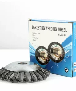 CATHERINE Tête De Désherbage Fil D'acier, 6/8 Pouce Brosse Rotative Disque De Pinceau à Roue Pour Outils De Pelouse Jardin Agriculture - Trou Intérieur 25.4mm (6 Pouce) -Débroussailleuse Soldes Magasin 59472044 4