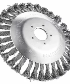 LONGZIMING Brosse De Débroussailleuse,  Tête Brosse Désherbage, Brosse à Mauvaises Herbes Pour Débroussailleuse, Brosse De Désherbage Fil D'acier, Environ 6 Pouces, Accessoires De Tondeuse à Gazon