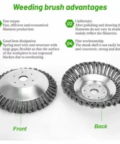 LONGZIMING Brosse De Débroussailleuse,  Tête Brosse Désherbage, Brosse à Mauvaises Herbes Pour Débroussailleuse, Brosse De Désherbage Fil D'acier, Environ 6 Pouces, Accessoires De Tondeuse à Gazon -Débroussailleuse Soldes Magasin 59484167 3