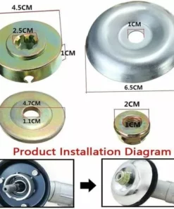 CHANCEY Lot De 4 Lame De Boîte De Vitesse En Métal Écrou Kit De Fixation D'écrou Universel M10 Pour Tête De Débroussailleuse Housse De Remplacement Pour Tondeuse à Gazon Tondeuse Brosse Cutter，SEMAket -Débroussailleuse Soldes Magasin 59619525 2
